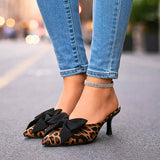 Tacchi a nodo leopardato Sienna