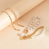 Elegante Set di Bracciali in Oro a 4 Pezzi