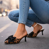 Tacchi a nodo leopardato Sienna