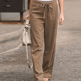 Joleen - Pantaloni Relax Donna Con Corda E Vita Elastica