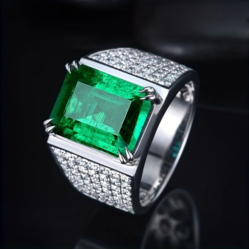 Anello Elsa con Pietra di Smeraldo e Diamanti