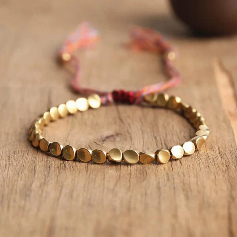 Bracciale Tibetano in Perle di Rame