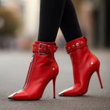 LYLA STIVALI IN PELLE CON ZIP