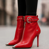 LYLA STIVALI IN PELLE CON ZIP