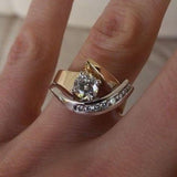 Anello Irregolare in Oro e Argento Radiance