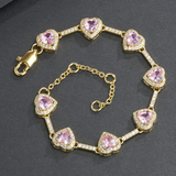 Cavigliera a Forma di Cuore Rosa