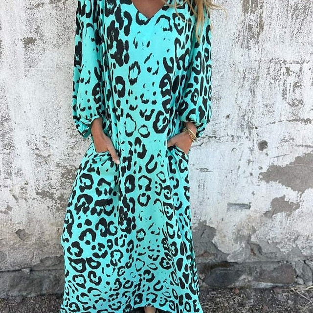 Jessa - Abito Maxi Leopardo