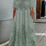 INDIGO | ABITO MIDI FLOREALE ELEGANTE