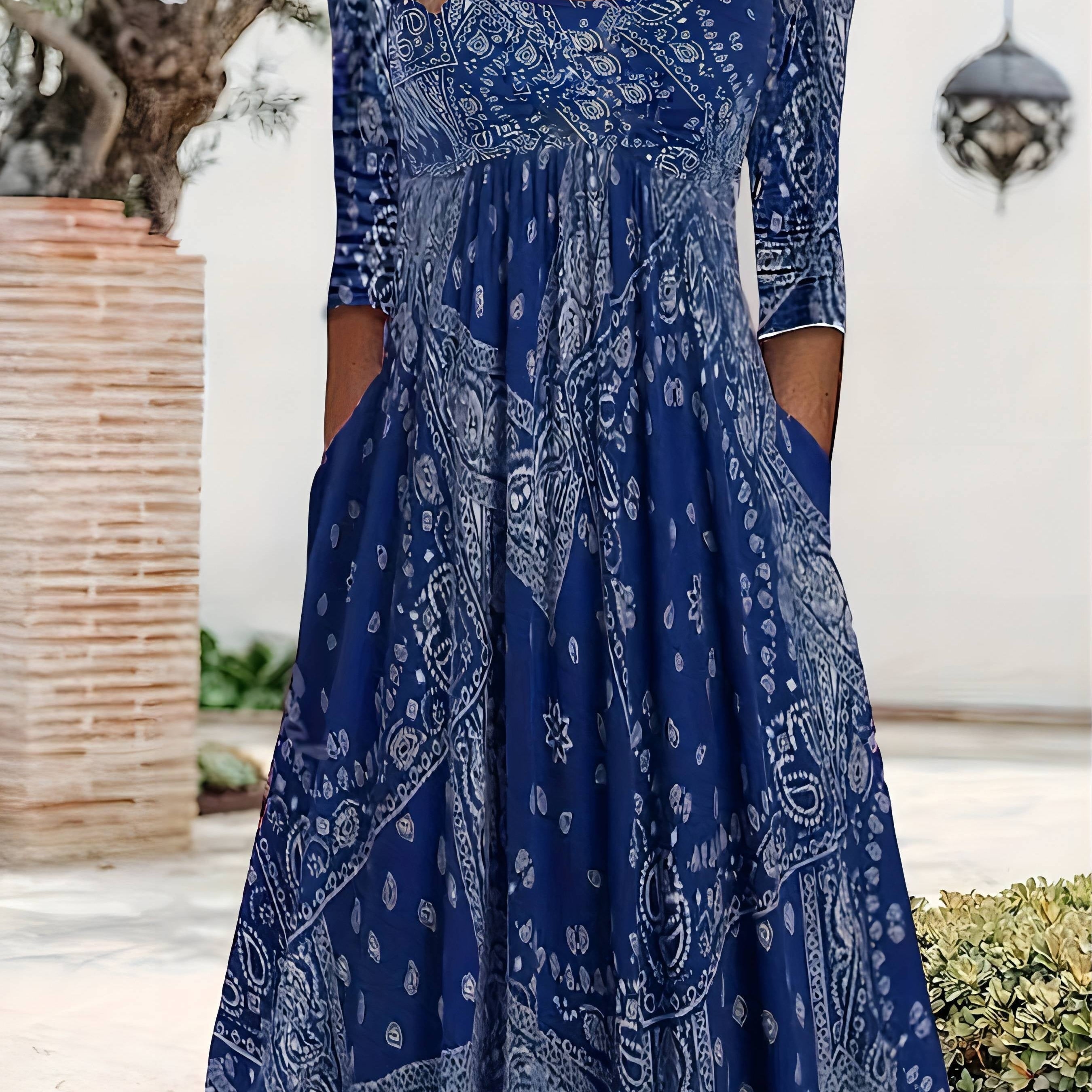 ELOWEN | ABITO MIDI A MANICHE LUNGHE CASUAL