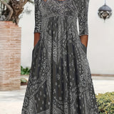 ELOWEN | ABITO MIDI A MANICHE LUNGHE CASUAL
