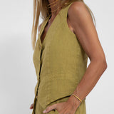 Aira - Completo Gilet Bottone & Pantalone Largo