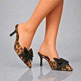 Tacchi a nodo leopardato Sienna