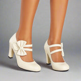 Scarpe con tacco Bella a fiocco