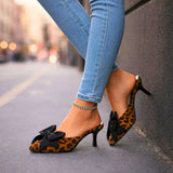 Tacchi a nodo leopardato Sienna