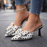 Taloni Vivienne con fiocco a pois