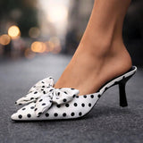 Taloni Vivienne con fiocco a pois