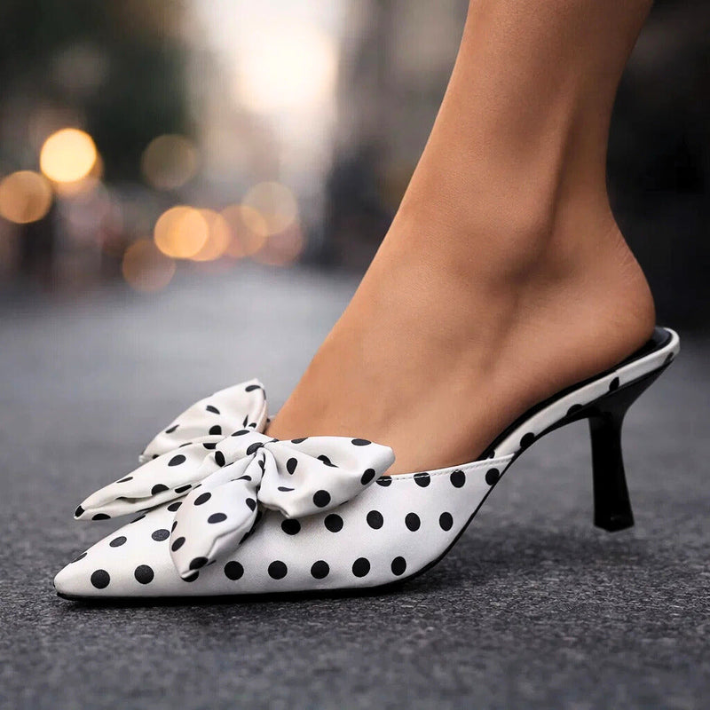 Taloni Vivienne con fiocco a pois