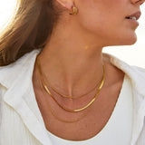 Collana a Catena d'Oro a Tre Strati
