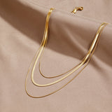 Collana a Catena d'Oro a Tre Strati
