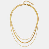 Collana a Catena d'Oro a Tre Strati