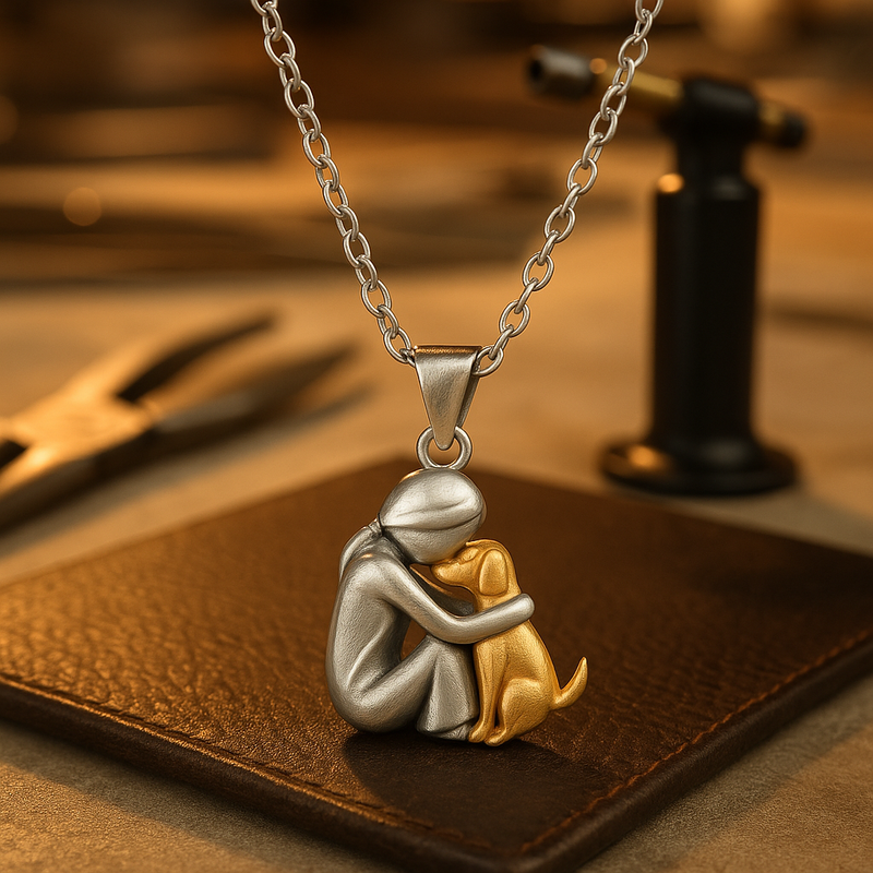 Collana con Ciondolo Abbraccio per Cani