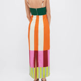 Paloma | Abito maxi colorato a righe