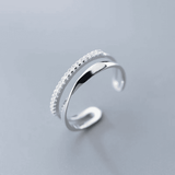 Anello Regolabile in Zirconia Cubica