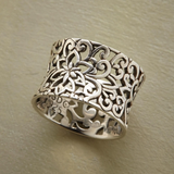 Bonnie - Anello Hollow Vintage in Argento