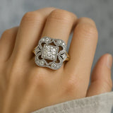 Anello d'Oro Vintage in Zirconia