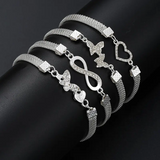 Set di 4 cavigliere eleganti impilabili