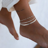 Set di 3 cavigliere delicate a strati