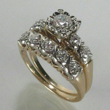 Anello Vintage Dorato Scintillante