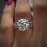 Anello Argentato a Strati Brillanti