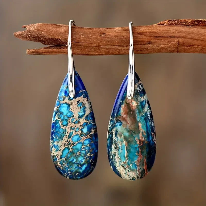 Orecchini in Pietra Oceanica Azzurra