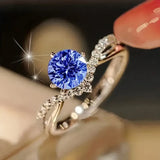 Anello Blu Cristallo Esotico