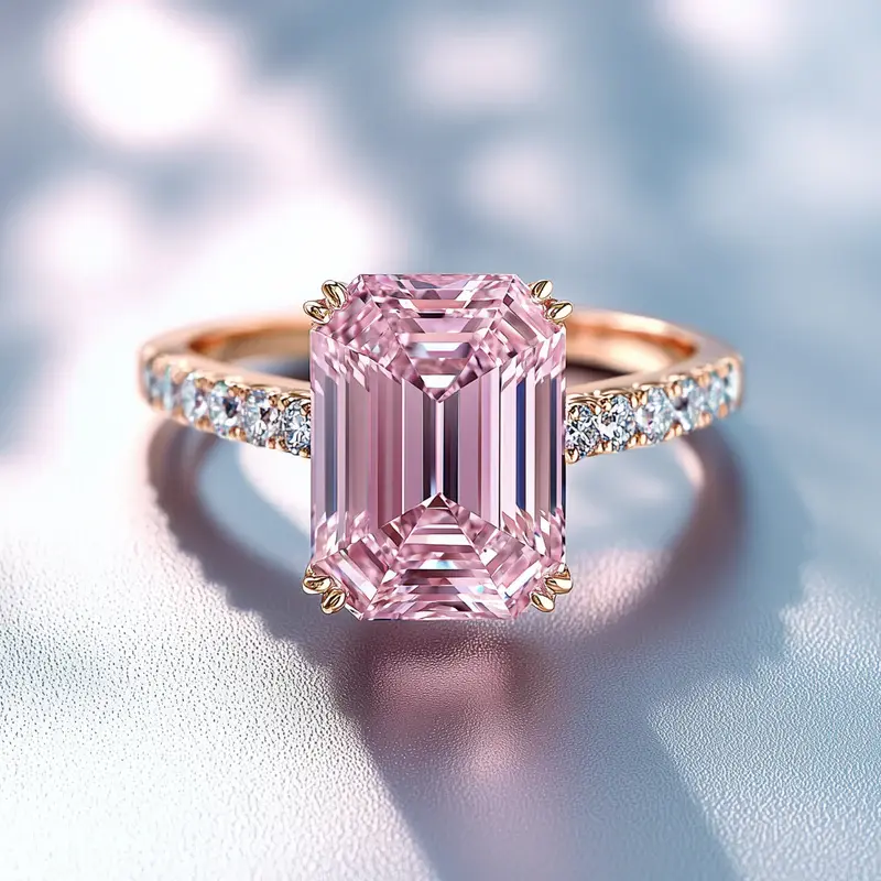 Anello con Cristallo Rosa Sognante