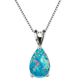 Collana a goccia di opale azzurro