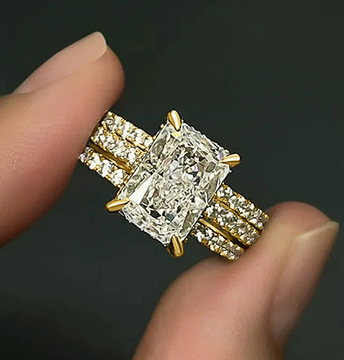 Set di fedi nuziali in oro 3 pezzi Timeless Jaily