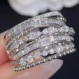 Anello in Argento con Zirconia Vintage a Strati