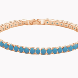 Bracciale Elegante in Oro e Turchese