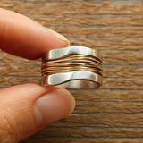 Anello con Filo d'Oro e Argento