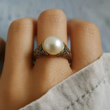 Anello Vintage in Perla Dorata