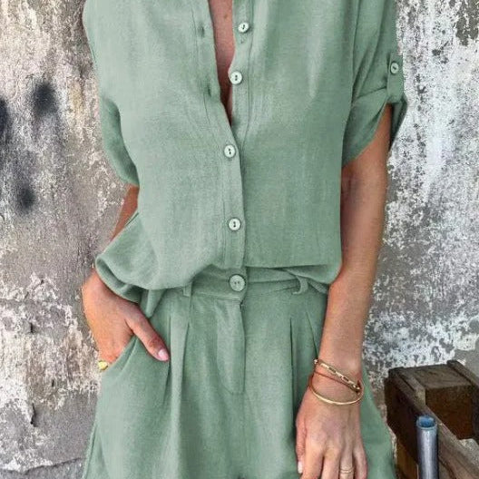Melda - Completo Button Down Traspirante