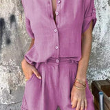 Melda - Completo Button Down Traspirante
