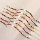 Cavigliera a Cuore Iniziale Colorata
