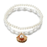 Cavigliera Boho a Strati con Perle di Conchiglia