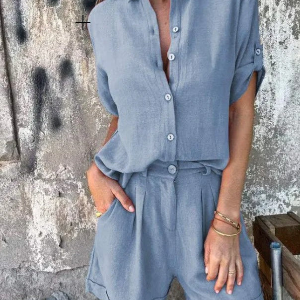 Melda - Completo Button Down Traspirante