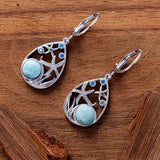 Orecchini Mare Profondo – Con Larimar Naturale e Stelle Marine