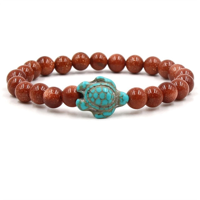 Braccialetti in Pietra Naturale Unici a Forma di Tartaruga