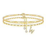 Set di cavigliere con lettera iniziale Figaro